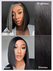 LUVME HAIR bob wig in short blunt cut for chic daily styling