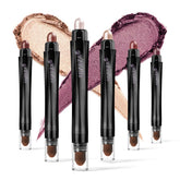 LUXAZA eyeshadow pencil set with matte and shimmer shades for versatile looks.