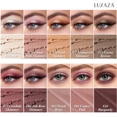 Luxaza Eyeshadow Stick on eyelids demonstrates long-wear, waterproof performance in action.