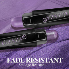 LUXAZA hexagonal tube design provides comfortable grip during precise makeup application.