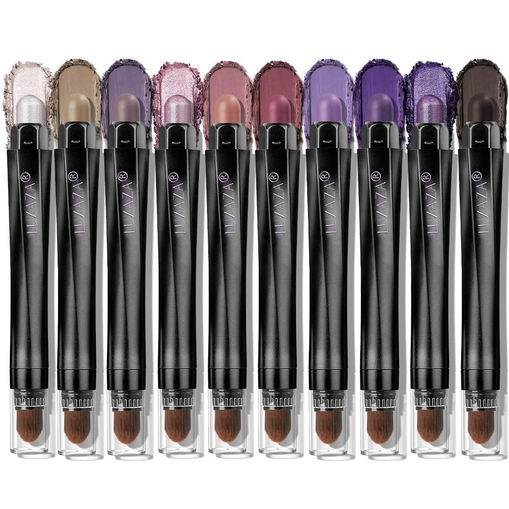 LUXAZA Eyeshadow Stick Set in purple collection for bold eye looks.