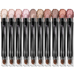 LUXAZA PRO brown eyeshadow stick 10pcs smooth glide for defined lids all day.