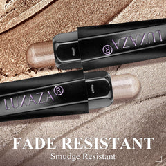 LUXAZA PRO hexagonal-tube design for comfortable grip during makeup application.