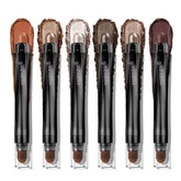 LUXAZA PRO Cinnamon Coco swatch on skin showing metallic shimmer finish.