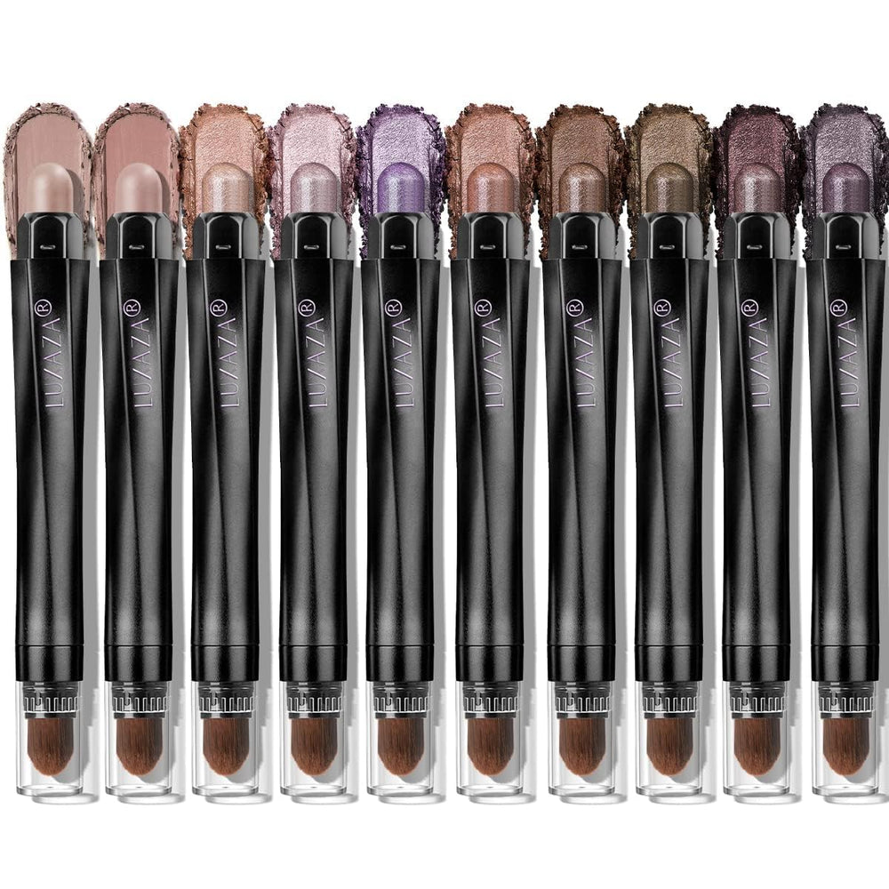 LUXAZA PRO plum eyeshadow stick close-up showing creamy glide for easy application
