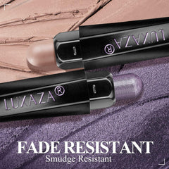 LUXAZA PRO soft synthetic blending brush demonstrates seamless color merging