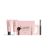 Luxe Cosmetics tint color set tubes for easy application with long-lasting results up to 4 weeks.
