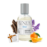 LUXEA Wild bergamot top note bottle for bright daytime impact.