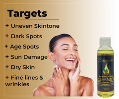 LuxeMocha almond oil hydration shot emphasizes deep moisture for dry patches.