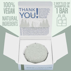 Luxiny Tea Tree Mint Conditioner Bar close-up for detangling hydration