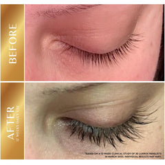 Luxros Eyelash Growth Serum brush close-up highlighting easy single-dip use