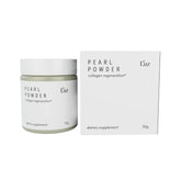 Luz Pearl Powder bottle close-up showcasing premium levigated pearl for skin support