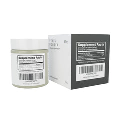 Luz Pearl Powder jar with scoop for daily skincare rituals