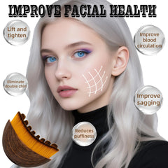 Compact lymphatic contour face brush designed for precise skin contact