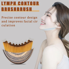 Lymphatic Contour Face Brush features soft bristles for soothing massage.