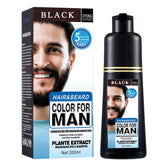 Lymznus beard dye shampoo applies to gray beard for quick natural coverage