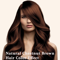 lymznus Chestnut Brown Dye Shampoo pump applying color for quick, salon-like results at home