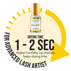 Lyon Lash glue nozzle closeup highlights precise application and low fume.