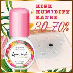 Lyon Lash Super Stay application on client lashes demonstrates quick set.