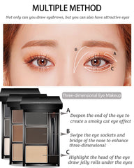 LYSdefeu double-ended brow brush shown with soft, blendable brow powder.