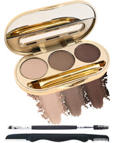 LYSdefeu eyebrow powder kit with three-color palette for natural brows and shade matching.