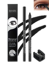 LYSdefeu matte black eyeliner swatch showcasing waterproof long-lasting definition.