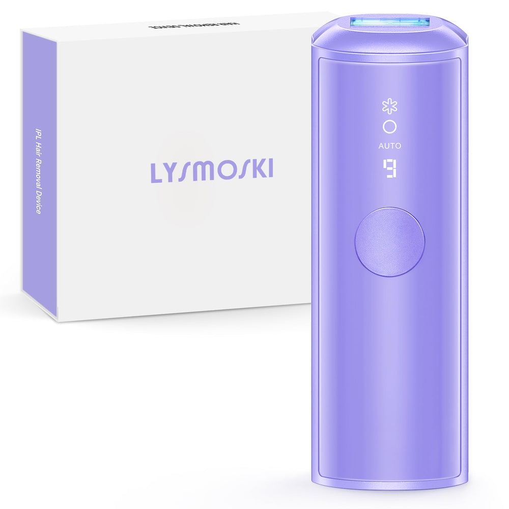 LYSMOSKI IPL device demonstrating sapphire ice cooling technology for comfortable at-home treatments
