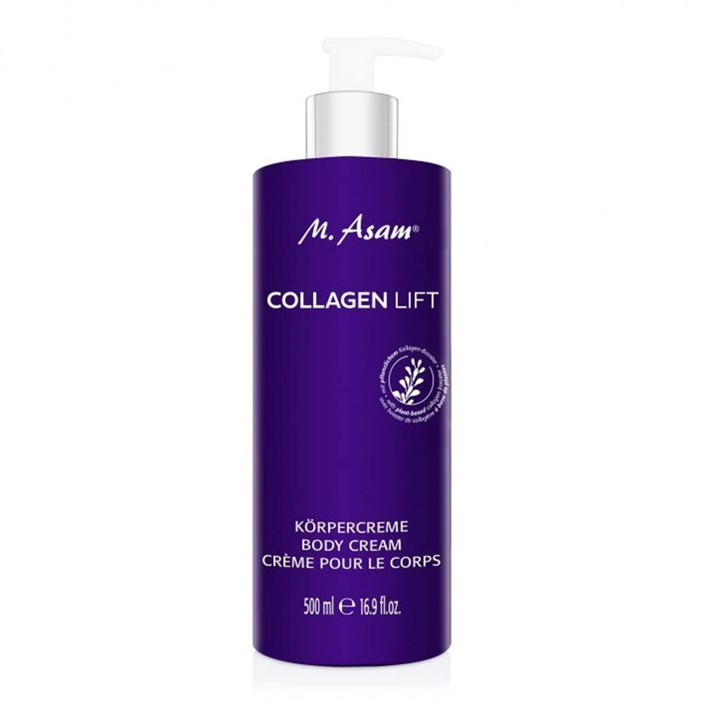 M. Asam Collagen Lift Body Cream XXL bottle highlights firming support for the skin.