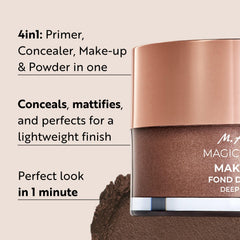 Close-up of M. Asam mousse texture showing silky, lightweight finish