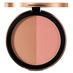 M. Asam Magic Finish Satin Blush Dark Honey compact with mirror for on-the-go touch-ups.