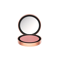M. Asam Magic Finish Satin Blush Peachy Rose compact with mirror for on-the-go touch-ups.