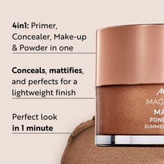 M. Asam Magic Finish Mousse application with brush delivers smooth, even tone