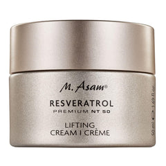 M. Asam Resveratrol Premium Lifting Cream jar close-up for luxurious anti-aging hydration