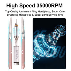 Brushless motor on the M handpiece delivers smoother operation and less maintenance.