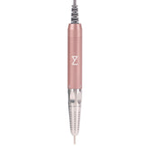 M Max Brushless handpiece in rose gold for precise salon-quality shaping.