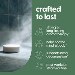 M3 Naturals eucalyptus aromatherapy steam in shower for refreshing scent