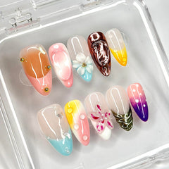 MABKJLF chrome French tip nails for chic statement style