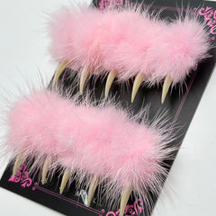 MABKJLF Halloween press-on nails in luxury medium stiletto shape with eagle claw design for standout events.