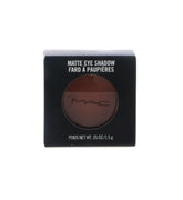 MAC Eye Shadow Matte Brown Script pack shot showing rich matte pigment for natural definition.