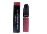 MAC Gemz & Roses metallic swatch reveals bold matte color for a statement lip.