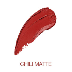 MAC Lipstick No. 138 Chili Matte texture close-up shows smooth glide.