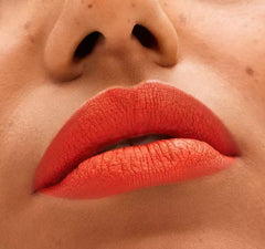 MAC Locked Kiss 24HR Lipstick 57 Renegade packaging highlights compact, mask-friendly design.