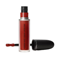 MAC Powder Kiss Liquid Lipcolour Marrakesh-Mere packaging showcasing long-wear, moisture-rich color.