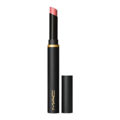 MAC Powder Kiss Velvet Blur Slim Stick Peppery Pink swatch showing rich color