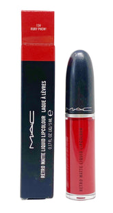 MAC Retro Matte Liquid Lipcolour 134 Ruby Phew closeup showing bold, long-lasting color.