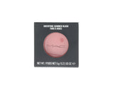 MAC Sheertone Shimmer Blush Peachykeen compact shows sheer glow for everyday warmth.