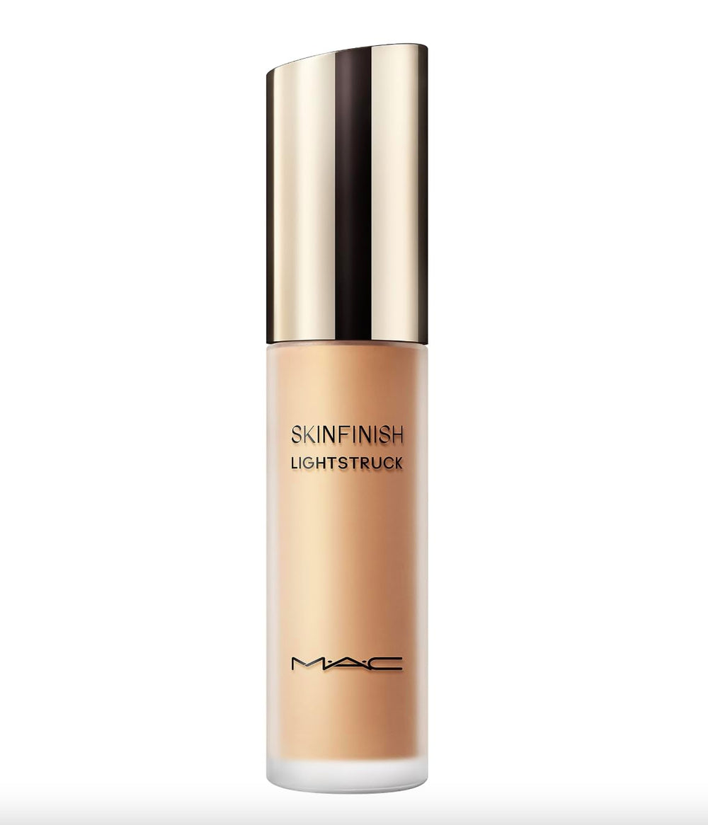 MAC Skinfinish Lightstruck Double Gleam bottle for on-the-go radiant glow.
