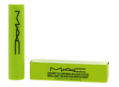MAC Squirt Plumping Gloss Stick in Like Squirt adds a glossy lime-green lip glow.