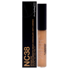 MAC Studio Fix concealer NC38 bottle shown for full-coverage wear