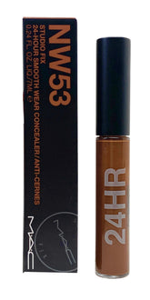MAC Studio Fix 24HR Concealer NW53 bottle with natural matte finish for deep skin